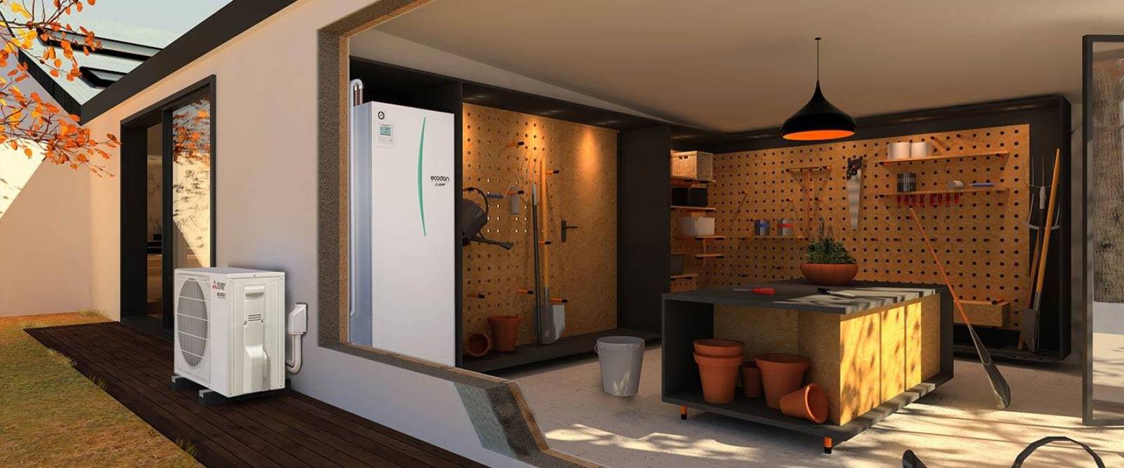 Comment fonctionne la pompe à chaleur air-eau Ecodan de la marque Mitsubishi Electric pour un logement à Montreuil ?